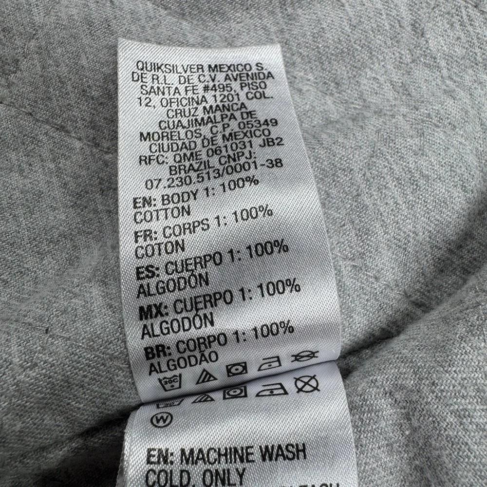 Quiksilver‎ Men's Shirt Jacket Corduroy Lined Black XL Long Sleeve Shacket